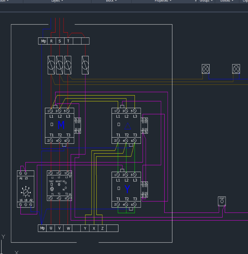 Yıldız-Üçgen Yol Verme Otomatik Kumanda Pano Detay Şeması.png